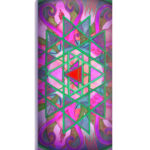 Almohadilla para ojos microfibra Sri Yantra Rosa