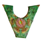 Almohadilla en Herradura Mandala Verde Lunares